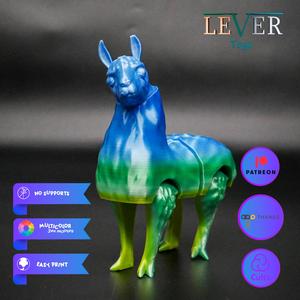 CUTE LLAMA (ARTICULATED) PRINT-IN-PLACE LEVER TOYS