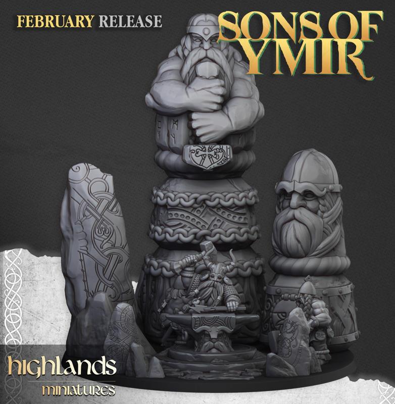 Ancient Dwarf Forge and Great Dwarf Runemaster - Highlands Miniatures