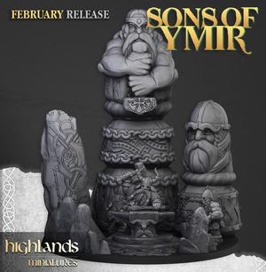 Ancient Dwarf Forge and Great Dwarf Runemaster - Highlands Miniatures