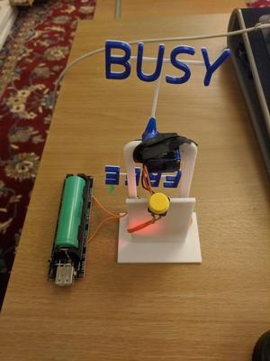 Busy or Free Desk Sign - Arduino Nano with 9g Servo