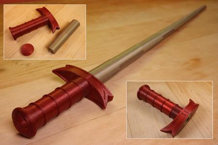  Collapsing Broadsword with Removable Blade