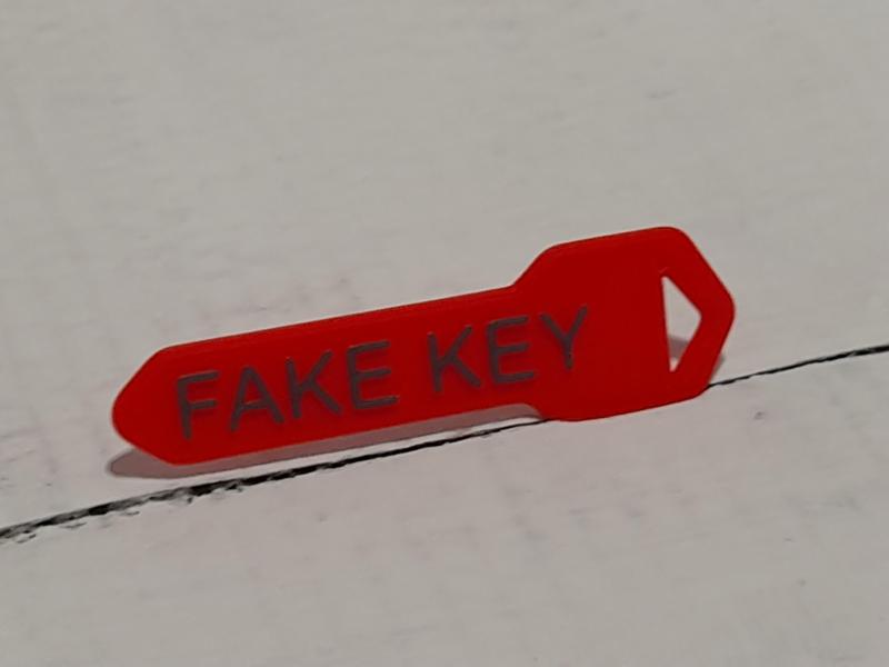 fake key keychain