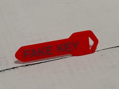 fake key keychain
