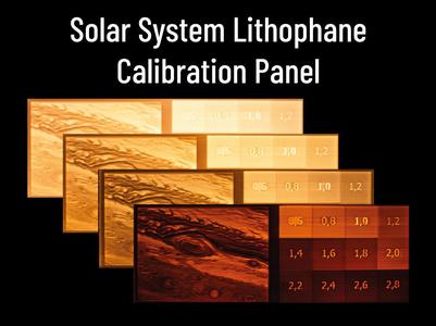 Solar System Lithophane Calibration Panel