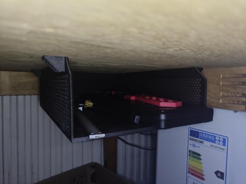 Under desk storage shelf