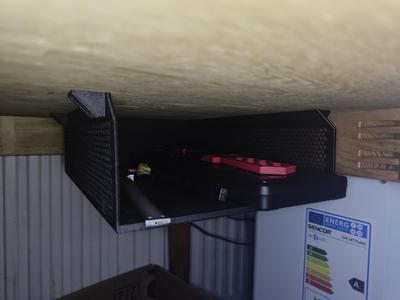 Under desk storage shelf
