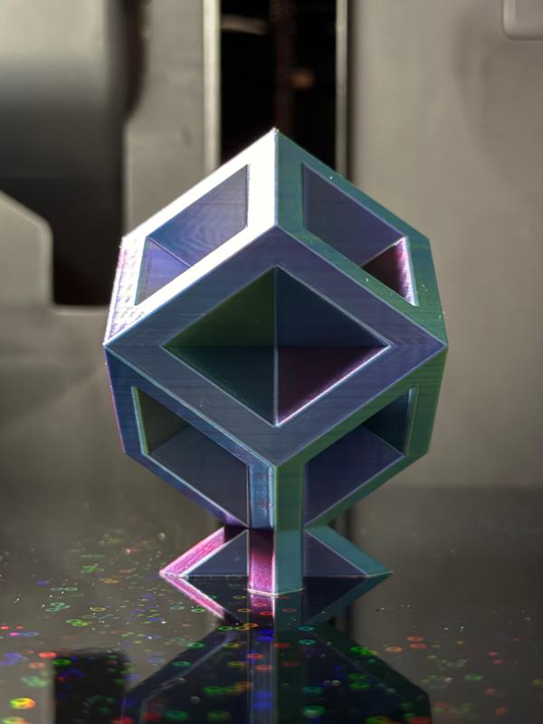 Rhombic Dodecahedron (Compartmentalized) with Attached Base