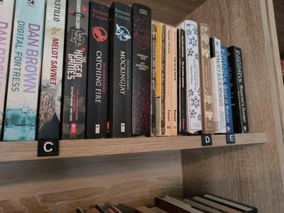 Bookshelf Letter Markers