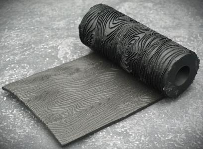 Textured Roll With Strong Wood Grain Pattern
