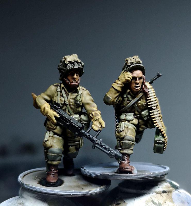 WW2 28mm US AIRBORNE LMG TEAM 1