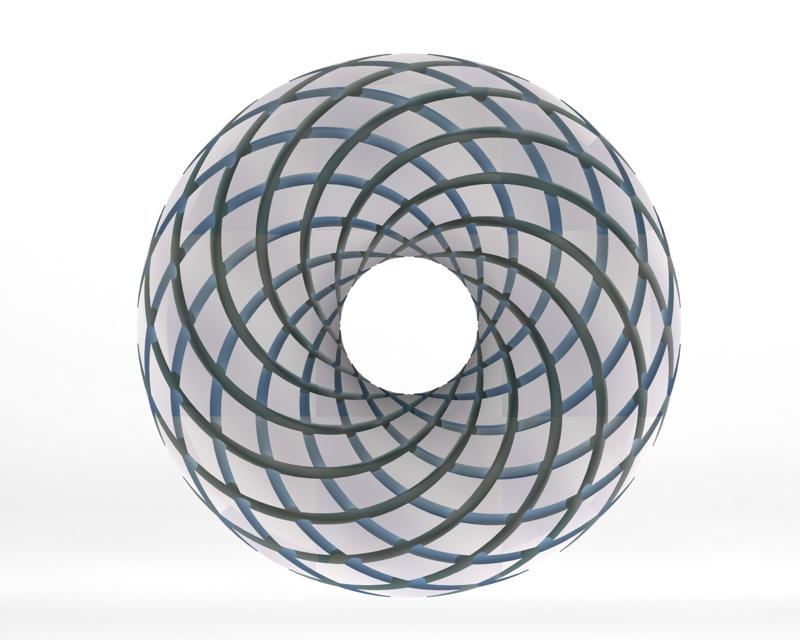 Rodin Coil Torus .STL 8 INCHES Diameter Coil | iToroid Vortex Wave Field Generator |  8 inch x 3 inch   PEMF Coil 2 x 12 groves