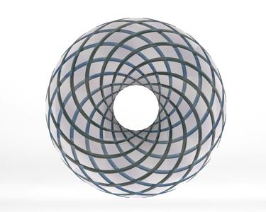 Rodin Coil Torus .STL 8 INCHES Diameter Coil | iToroid Vortex Wave Field Generator |  8 inch x 3 inch   PEMF Coil 2 x 12 groves