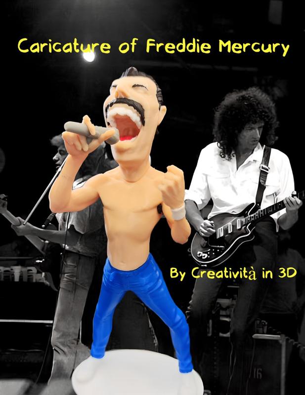 Caricature of Freddy Mercury