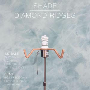 DIAMOND RIDGES | E27 Lamp Shade & base