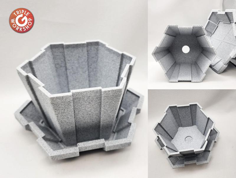 Bastion Fort Plant Pot w/Base