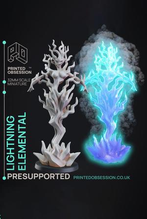 Lightning Elemental - Dr Frankensteins Monster - PRESUPPORTED - Illustrated and Stats - 32mm scale		