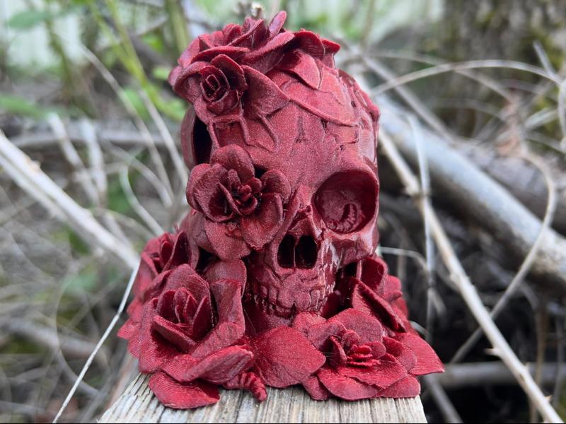 Death and Beauty Roses Skull COMMERCIAL USE