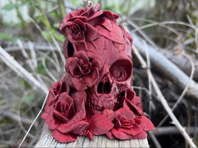 Death and Beauty Roses Skull COMMERCIAL USE