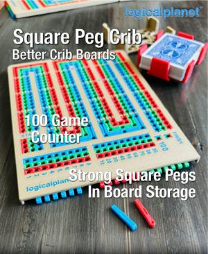 sQuare Peg Crib Board 100 Game Marathon Edition