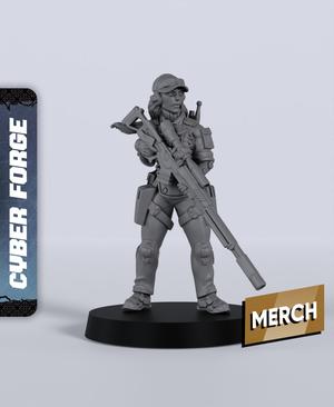 Lt. Nelly Furora - With Free Cyberpunk Warhammer - 40k Sci-Fi Gift Ideas for RPG and Wargamers