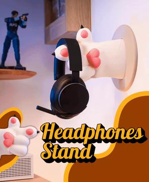 Cat Paw Wall-Mounted Headphones Holder
