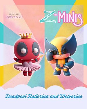 Z-MINIS DEADPOOL BALLERINA AND WOLVERINE