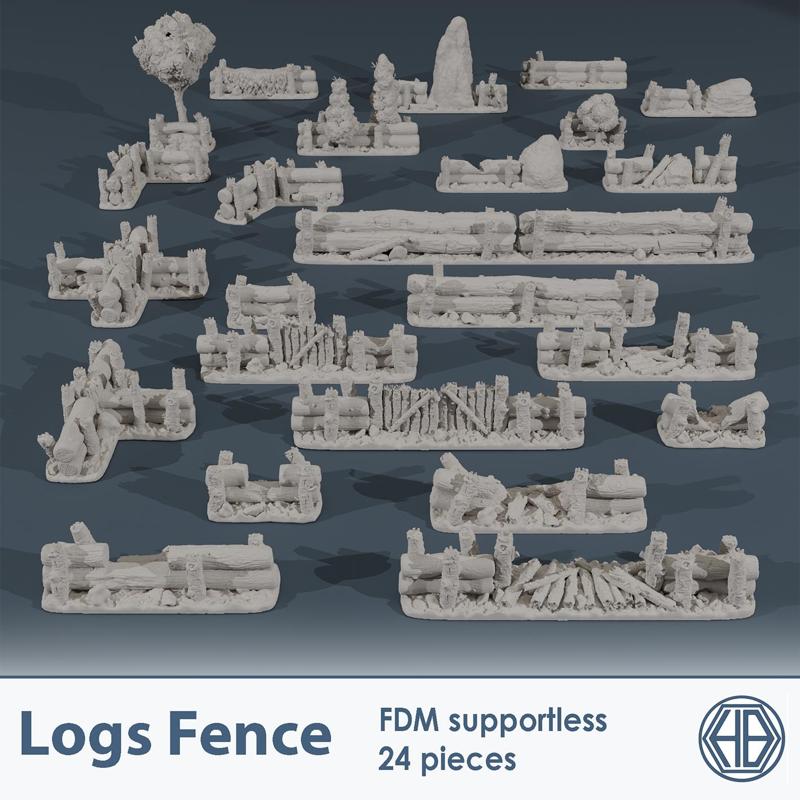 Wood Logs Fence