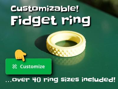 Print-in-place fidget ring