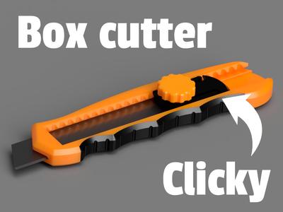 Ergonomic Box Cutter with Click Mechanism 18mm