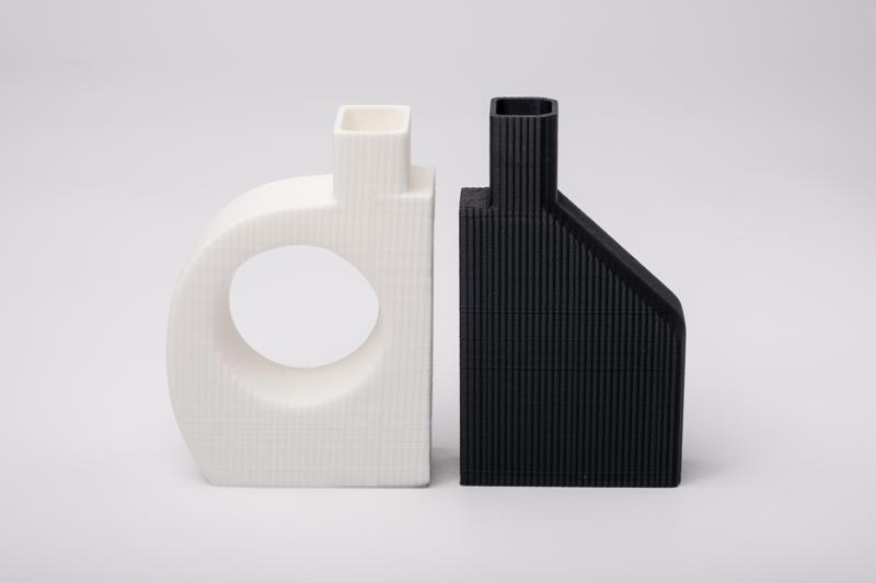 Ribbed Geometry Vases – Modern Decorative Set with Vertical Texture