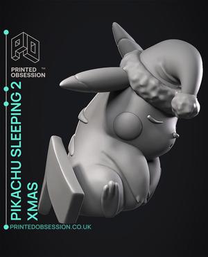 Pikachu - Leaning asleep on Christmas - Christmas Decoration 