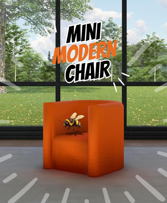 Modern Barrel Chair for Dollhouse & Miniature Projects (1:12 & 1:24 Scale)