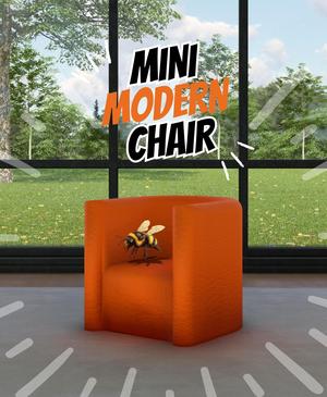 Modern Barrel Chair for Dollhouse & Miniature Projects (1:12 & 1:24 Scale)