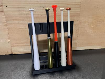 Baseball Bats & Bat Rack 1:5 Scale