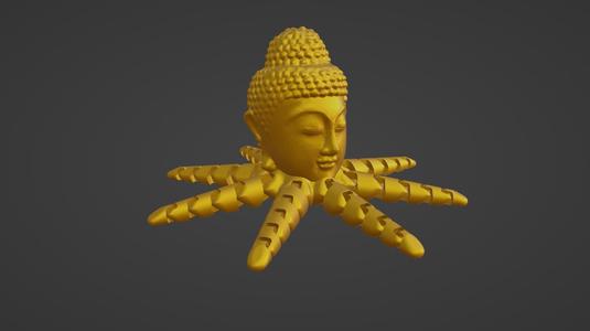 octopus buddha.stl