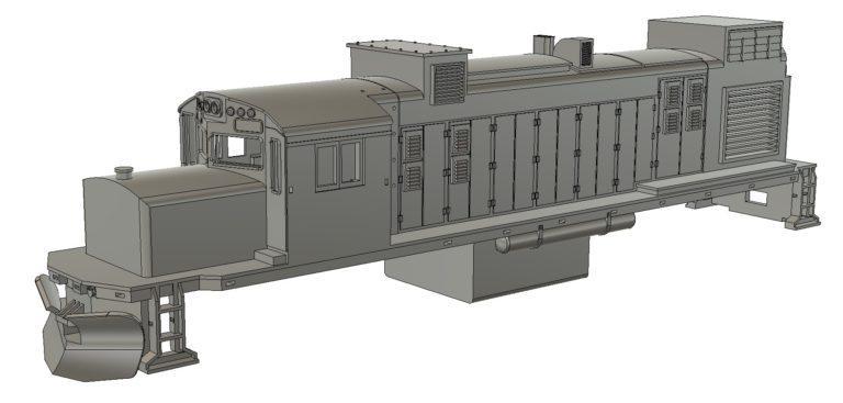 HOn3 WP&Y ALCO DL535e - Diesel Locomotive Shell