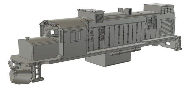 HOn3 WP&Y ALCO DL535e - Diesel Locomotive Shell