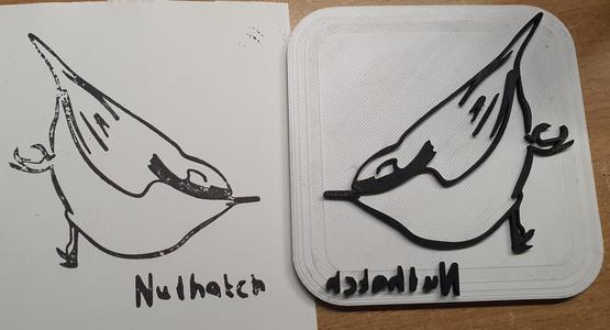 Nuthatch stamp