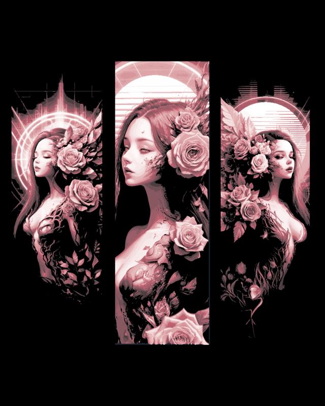 Haunting yet beautiful depictions of the flower Girl - Set of bookmarks