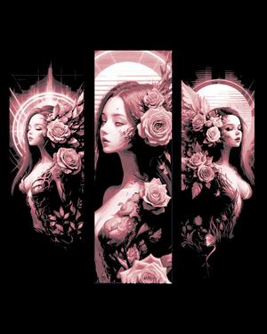 Haunting yet beautiful depictions of the flower Girl - Set of bookmarks