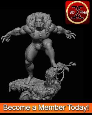 Sabretooth – Marvel X-Men – 3D Print File (STL)