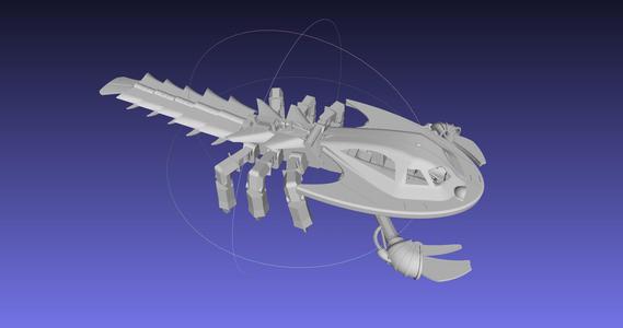 Dinotopia Eurypterid Walker Sea Scorpion Mech Model