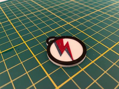 David Bowie Bolt Keychain
