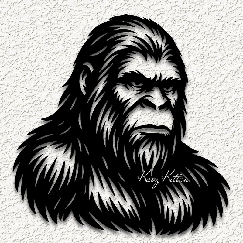 bigfoot sasquatch squatch bust wall art home decor