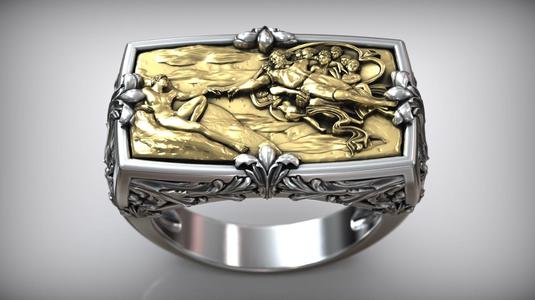 Book of Genesis Creation Of Adam Fresco Sistine Chapel Ring