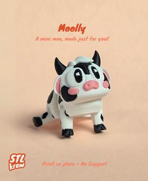 Cute articulated cow - Moolly, no support