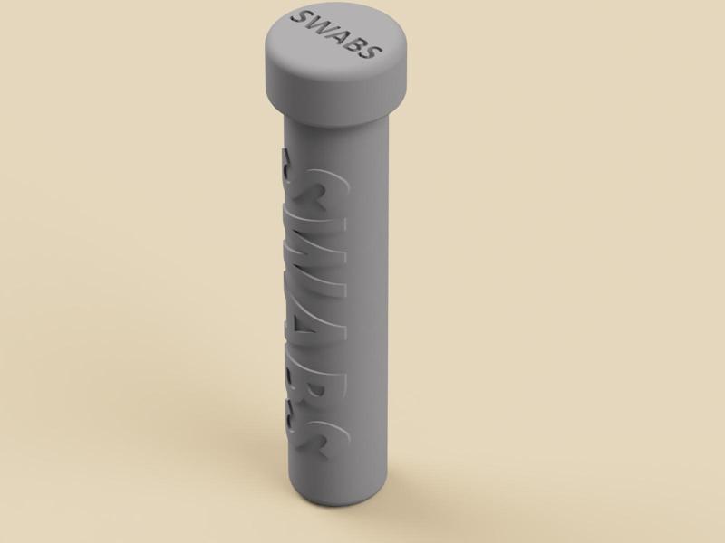 Travel Container for Cotton Swabs