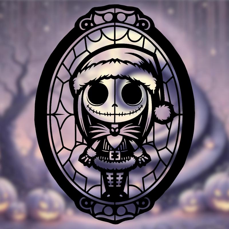 Sally Skellington as Santa Claus - Christmas Wall Art
