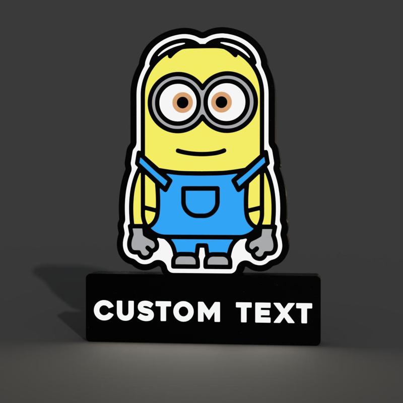Minion Lightbox LED Lamp with Customizable Base