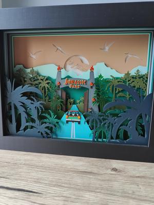 Jurassic Park Shadow Box